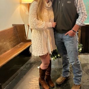 Free People Cable Knit Sweater Dress